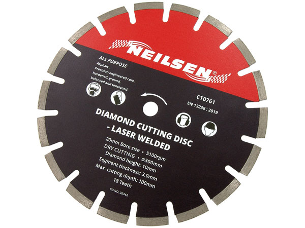 300mm Laser Welded Diamond Disc