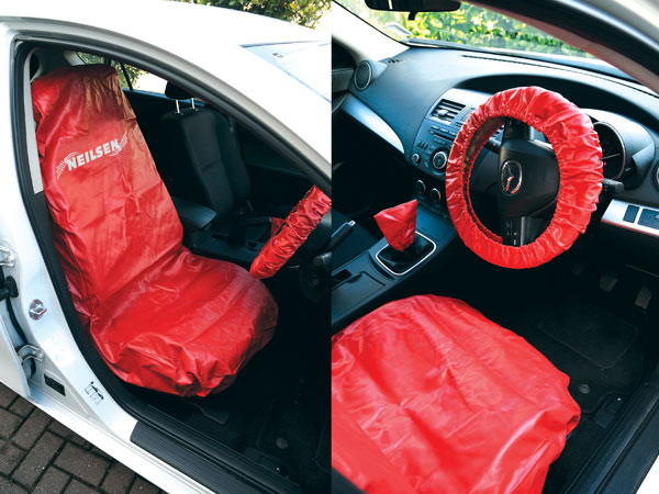 Vehicle Seat and Steering Wheel Cover Set