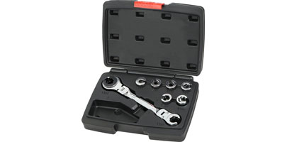 Ratchet Flare Nut Wrench Set